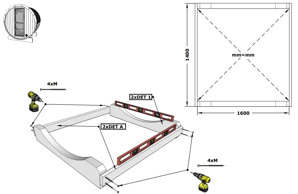 Polhus Sauna 160 Ø200 EDDA and TORA Thermo Barrel - Figure 3