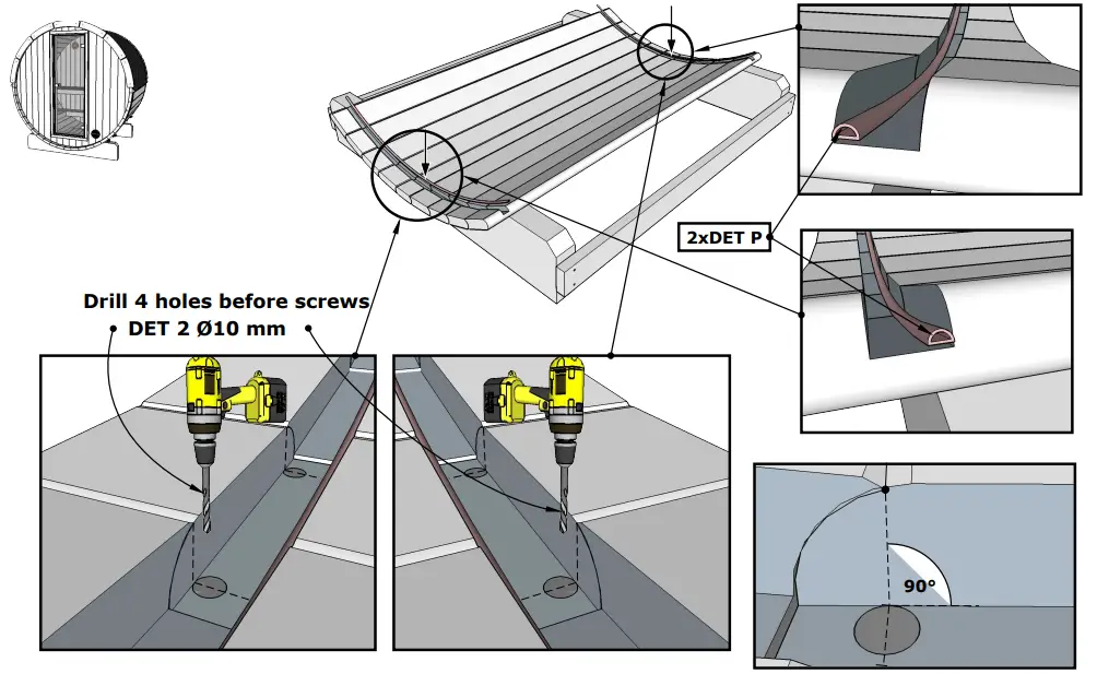 Polhus Sauna 160 Ø200 EDDA and TORA Thermo Barrel - Figure 6