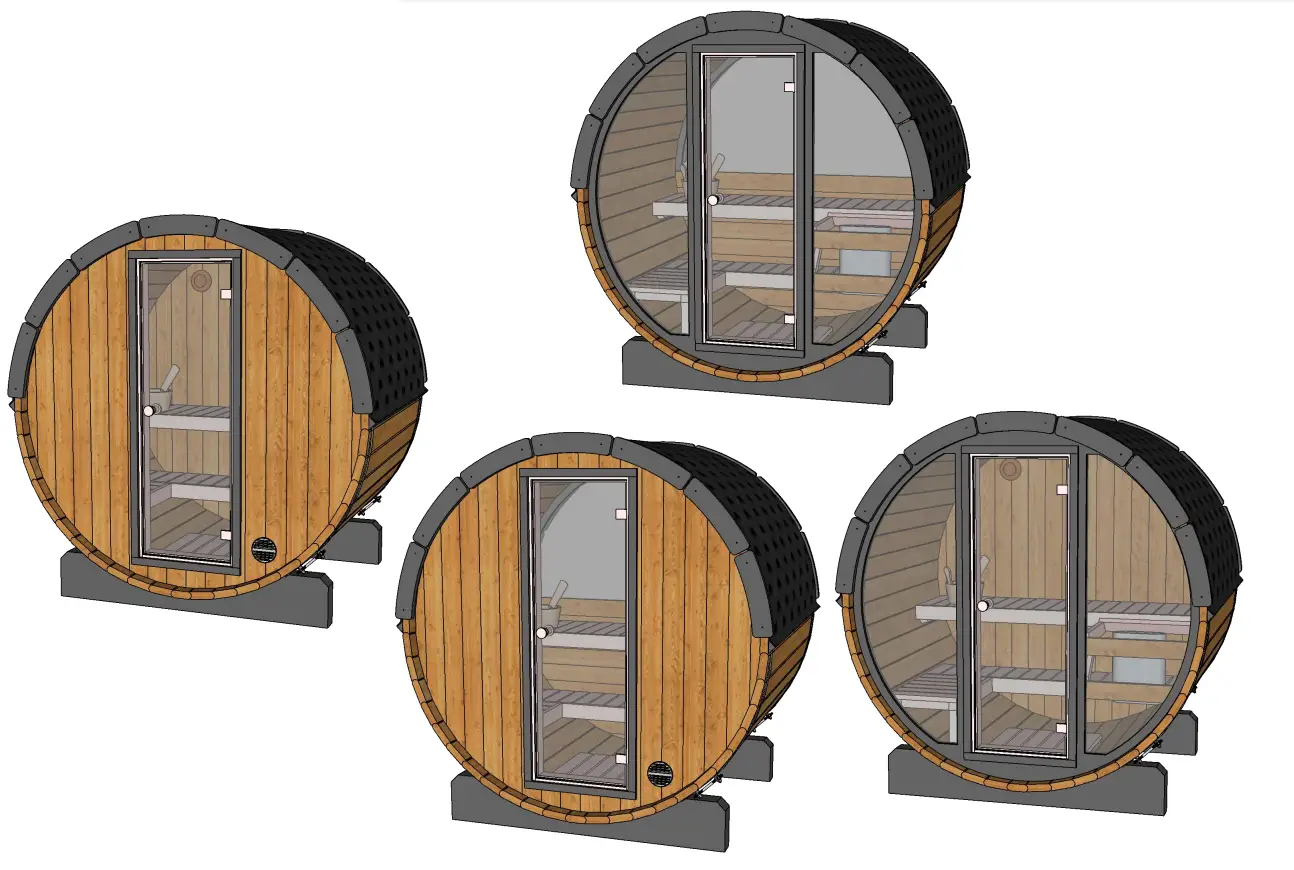 Polhus Sauna 160 Ø200 EDDA and TORA Thermo Barrel