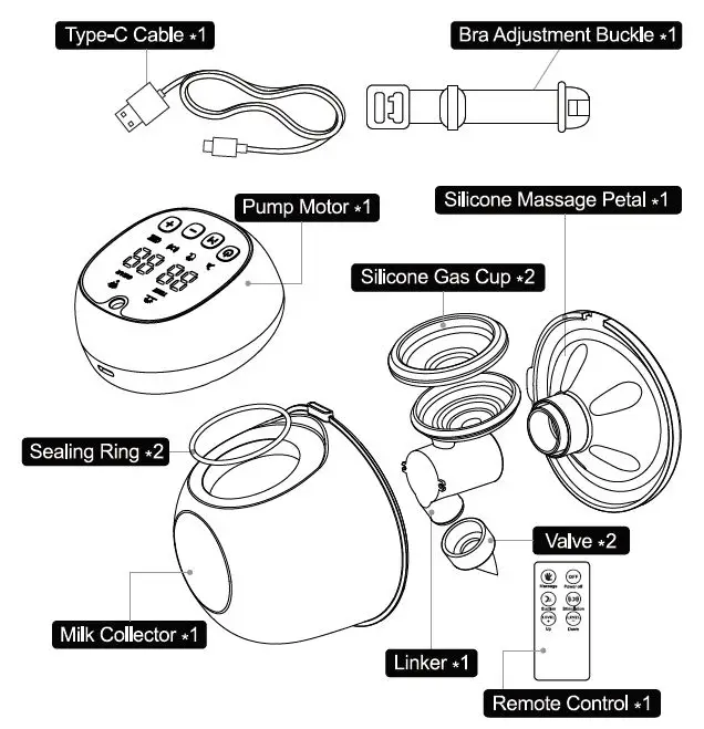 Totmizby-B0C1GFRBW6-Wearable-Electric-Breast-Pump-fig-1