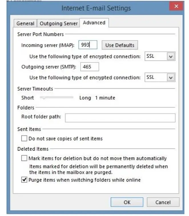 Microsoft Outlook - Outgoing