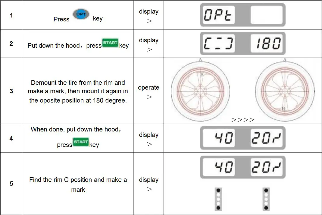 AGT INDUSTRIAL AGT-WB24 Wheel Balancer Owner's Manual - OPT program