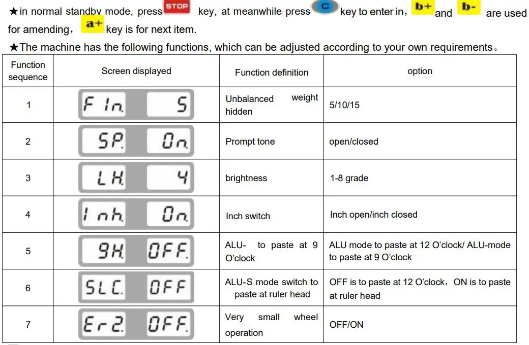 AGT INDUSTRIAL AGT-WB24 Wheel Balancer Owner's Manual - Operation setup