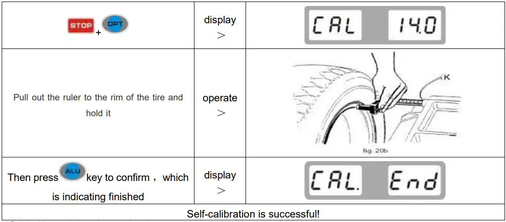 AGT INDUSTRIAL AGT-WB24 Wheel Balancer Owner's Manual - diameter ruler calibration