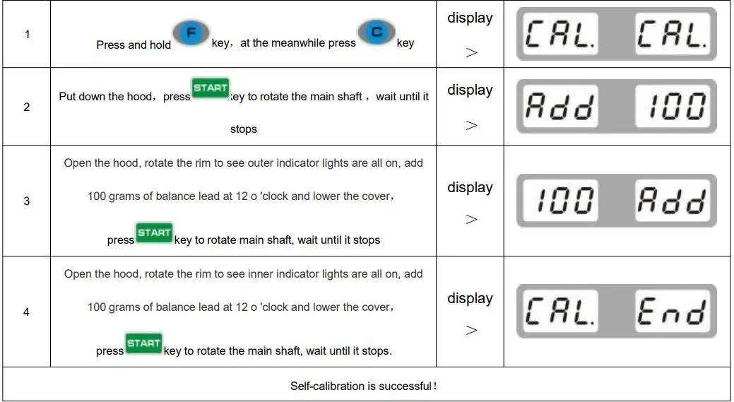 AGT INDUSTRIAL AGT-WB24 Wheel Balancer Owner's Manual - weight calibration