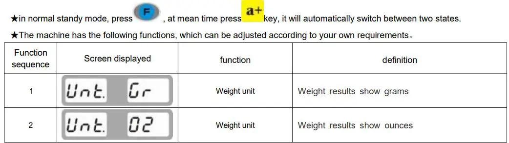 AGT INDUSTRIAL AGT-WB24 Wheel Balancer Owner's Manual - weight unit setup