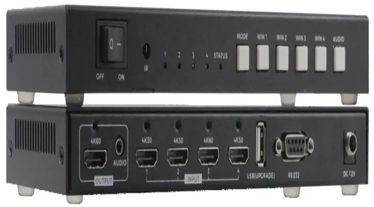 HDTV SUPPLY HDTVVPX4014K WolfPack 4K 60 Hz 4x1 Multiview Switcher with 8-Modes