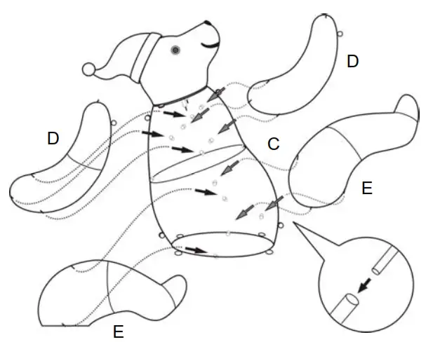 HOME ACCENTS 22RT0752214 42 In LED 125L CW Polar Bear Family Set - ASSEMBLY2