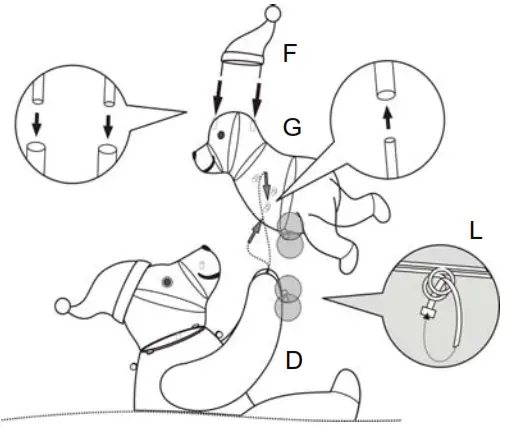 HOME ACCENTS 22RT0752214 42 In LED 125L CW Polar Bear Family Set - ASSEMBLY3