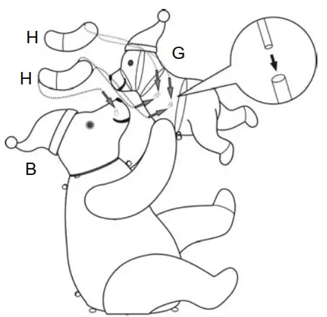 HOME ACCENTS 22RT0752214 42 In LED 125L CW Polar Bear Family Set - ASSEMBLY4