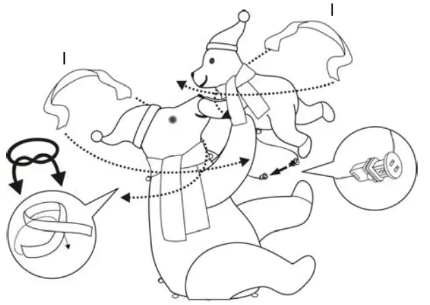 HOME ACCENTS 22RT0752214 42 In LED 125L CW Polar Bear Family Set - ASSEMBLY5