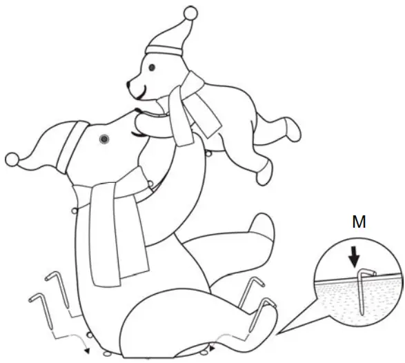 HOME ACCENTS 22RT0752214 42 In LED 125L CW Polar Bear Family Set - ASSEMBLY6