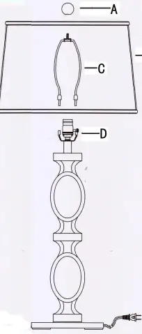 ETHAN ALLEN 096718 Owen Ringed Table Lamp-FIG1