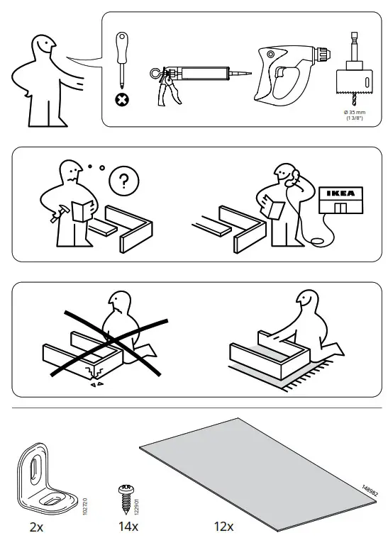 IKEA OLOFSJÖN Countertop with Integrated Sink - fig