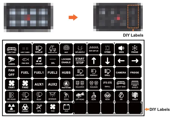 Ruian Xiangrui Auto Electrical Appliance XR-OT044 8 Gang Switch Panel System - 7