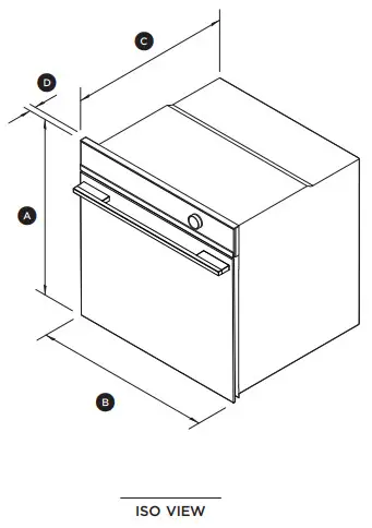 FISHER PAYKEL OB60SD16PLX1 Oven 60cm - DIMENSIONS