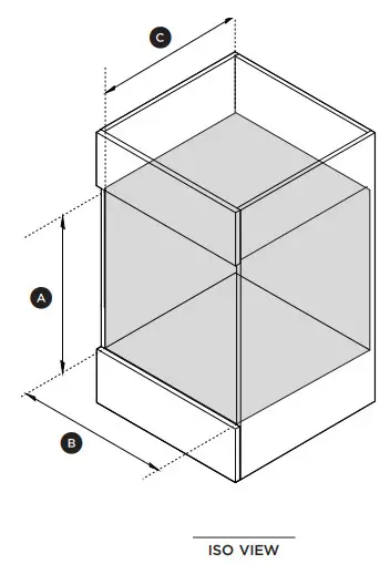 FISHER PAYKEL OB60SD16PLX1 Oven 60cm - DIMENSIONS1