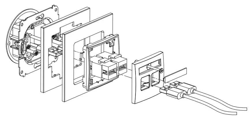 Karlik IGG-1 Single Loudspeaker Socket - 2xUSB A-A 3.0 double socket