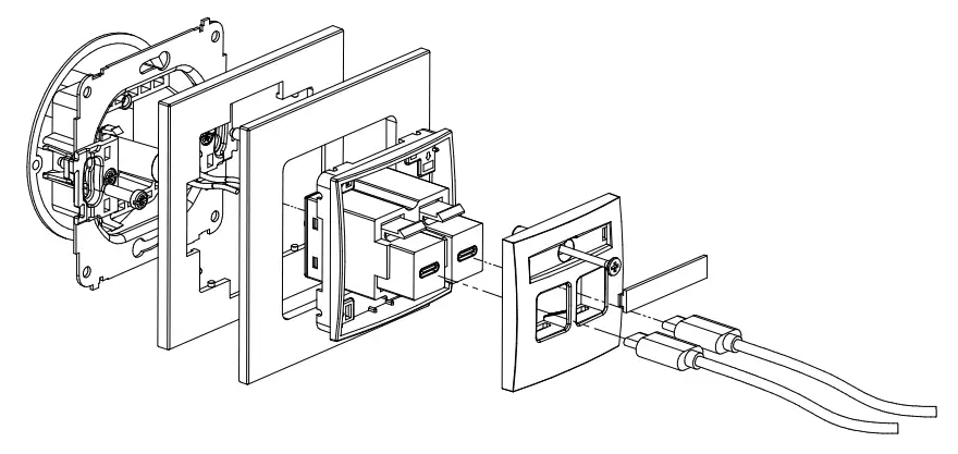 Karlik IGG-1 Single Loudspeaker Socket - Double USB charger 1