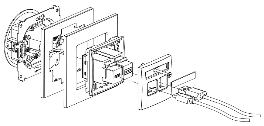 Karlik IGG-1 Single Loudspeaker Socket - Dual USB charger
