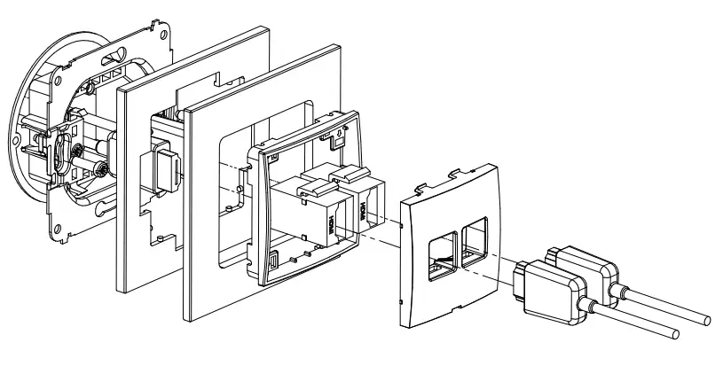 Karlik IGG-1 Single Loudspeaker Socket - HDMI 2.0 double socket 4