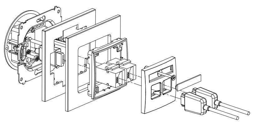 Karlik IGG-1 Single Loudspeaker Socket - HDMI 2.0 double socket
