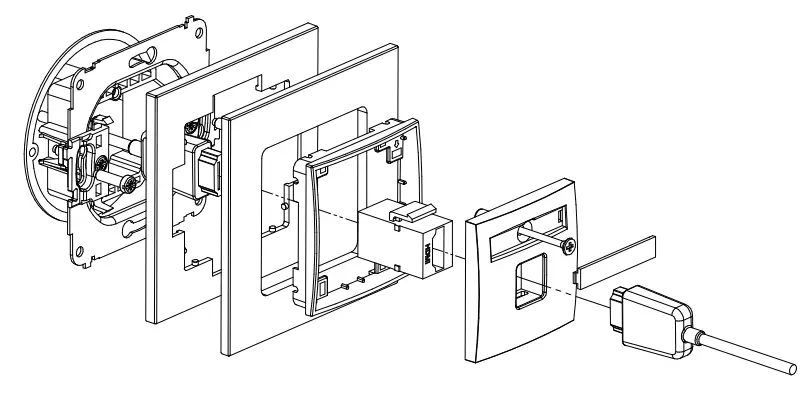 Karlik IGG-1 Single Loudspeaker Socket - HDMI 2.0 single socket
