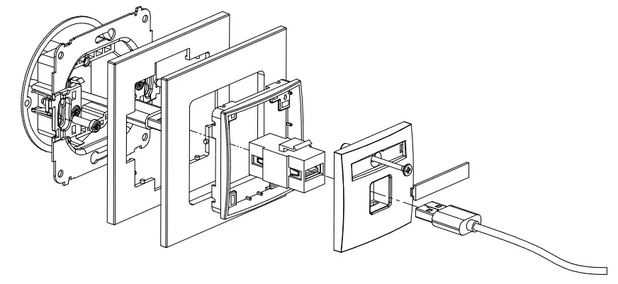 Karlik IGG-1 Single Loudspeaker Socket - USB A-A 2.0 single socket