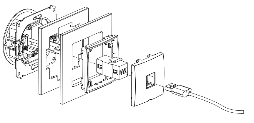 Karlik IGG-1 Single Loudspeaker Socket - USB A-A 3.0 single socket