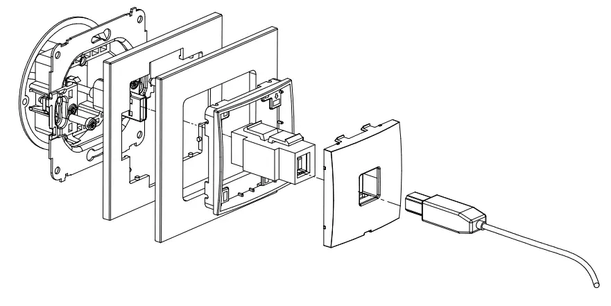 Karlik IGG-1 Single Loudspeaker Socket - USB A-B 2.0 single socket