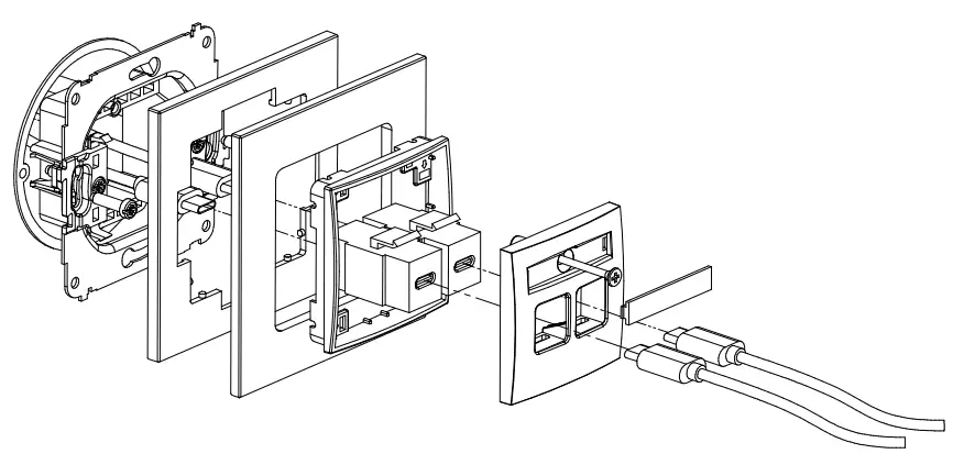 Karlik IGG-1 Single Loudspeaker Socket - USB C-C single socket 1