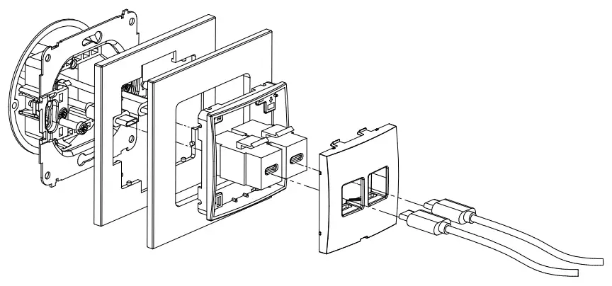 Karlik IGG-1 Single Loudspeaker Socket - USB C-C single socket 1