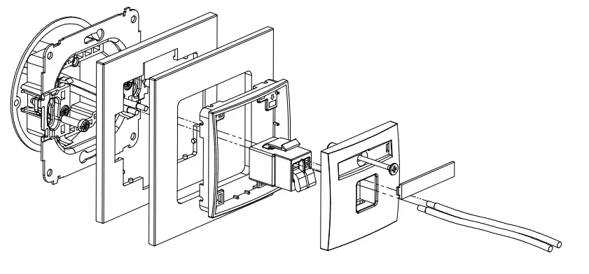 Karlik IGG-1 Single Loudspeaker Socket - glass effect frame