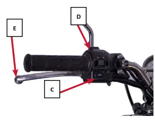 MASH 400cc Five Hundred - button