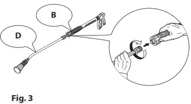 BLUE CLEAN 5640 High Pressure Washer - Installing the appliance 3