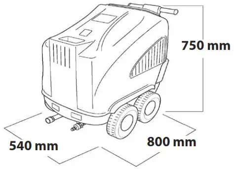 BLUE CLEAN 5640 High Pressure Washer - Technical Data 1
