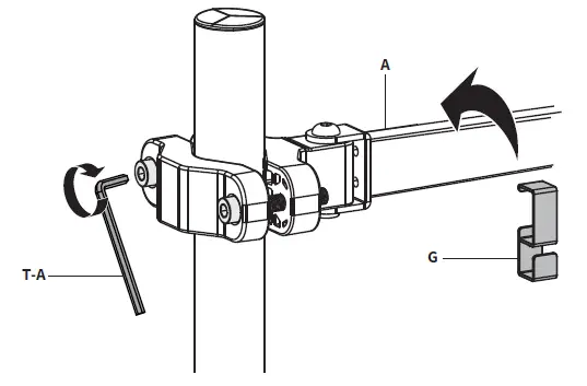 V-I-V-O-MOUNT-POLE-Black-Pole-Mount-Tilting-Keyboard-Tray-fig-4