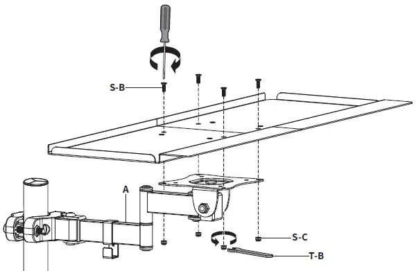 V-I-V-O-MOUNT-POLE-Black-Pole-Mount-Tilting-Keyboard-Tray-fig-8