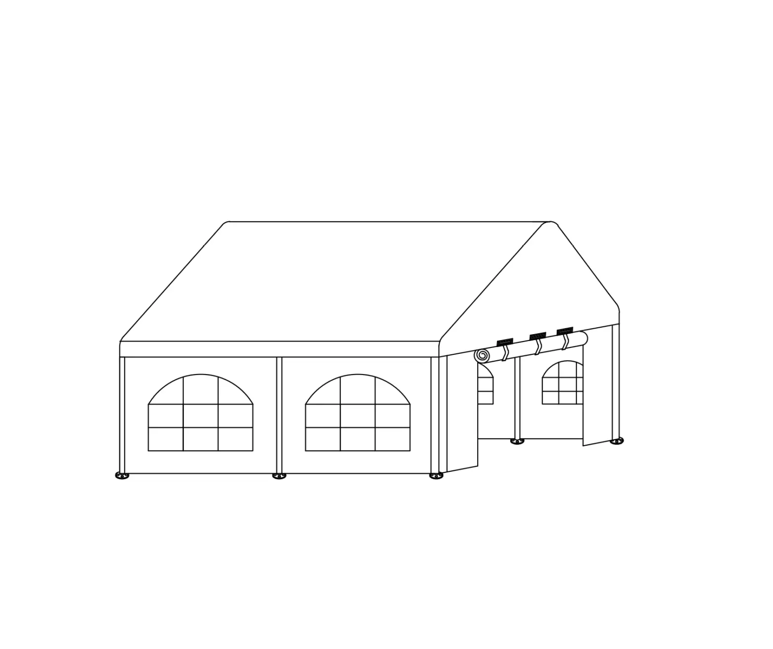 Outsunny 84c-369v00gn Marquee With 4x Windows And 2 Doors Owner's Manual Outsunny 84c-369v00gn Marquee With 4x Windows And 2 Doors Owner's Manual