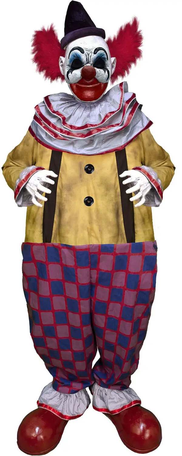 Haunted Hill Farm HHSTLCLOWN-2FLSA 6.5ft Talking Lighted Animatronic Clown Free Standing Decoration