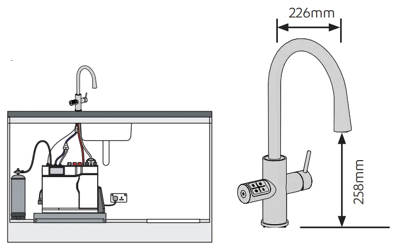 Zip WATER BCS Celsius Plus All-In-One Zip HydroTap - Fig 1