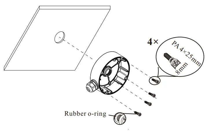 speco technologies O8D9 8MP Outdoor Network Dome Camera - screws