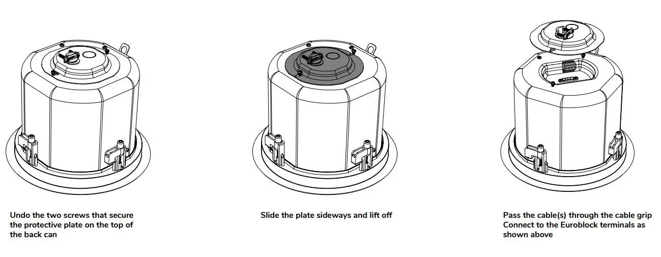Optimal Audio Up 3 Ceiling Loudspeakers User Guide - Connecting Up