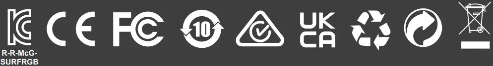 Mad Catz MCZSSCS36BL S.U.R.F. RGB Gaming Mouse Pad certi