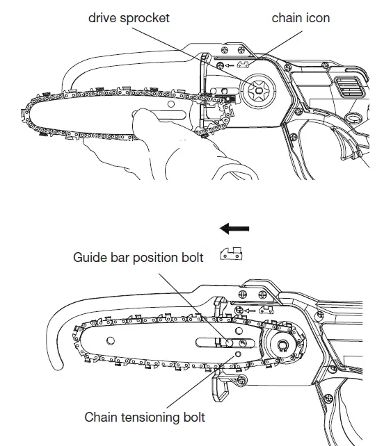 HAWKSMOOR-LS C13A-18V-Cordless-Mini-Pruning-Chainsaw -51