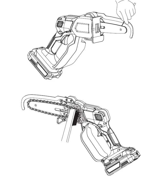 HAWKSMOOR-LS C13A-18V-Cordless-Mini-Pruning-Chainsaw -55