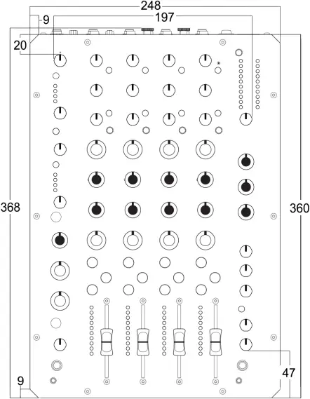 PLAYdifferently Model1.4 - Mixer Dimensions 1