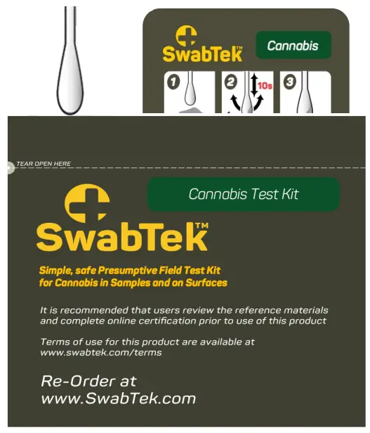 swabtek cannabis test kit - Compartment Sachet