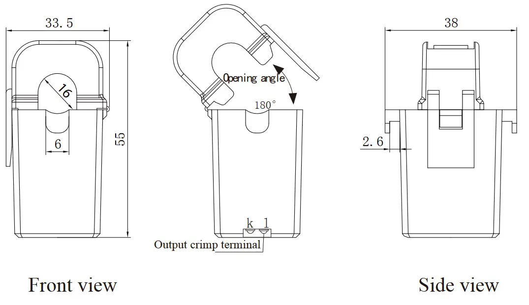 YHDC SCT016TS Split Core Current Transformer - fig 4