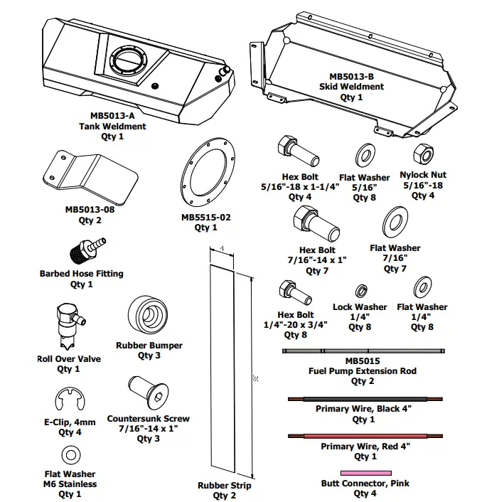 MOTOBILT-MB5013-A-JKU-Fuel-Tank-and-Skid-for-Back-Half-Kit-FIG-1